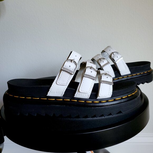 Dr. Martens White and Black Sandals - Picture 2 of 16